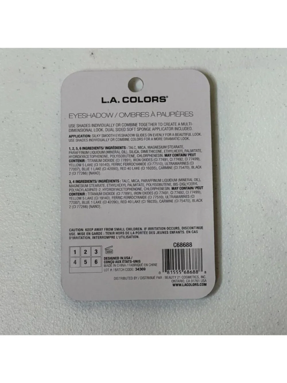 L.A. Colors Almost Nude Neutral 6 Color Eyeshadow Palette New